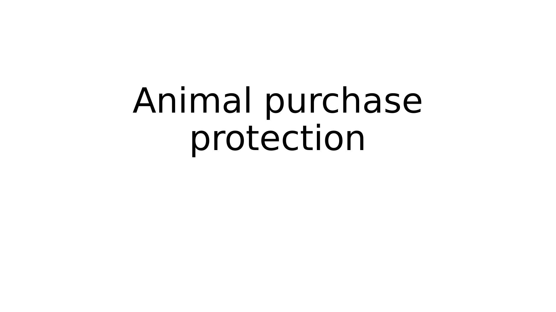 New Jersey Pet Purchase Protection Act