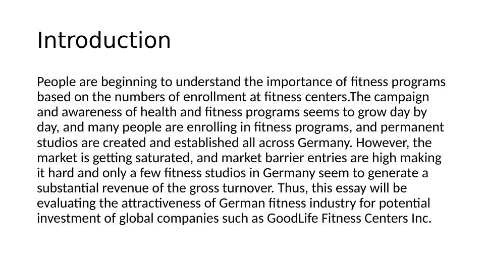 Attractiveness of German Fitness Industry for Global Investment_2