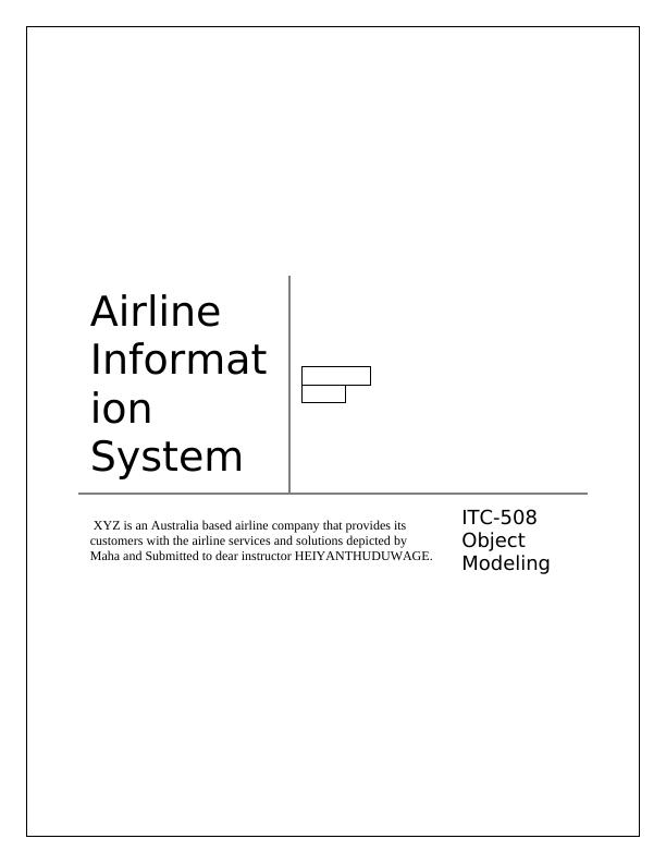 ITC508 - Airline Information System_1