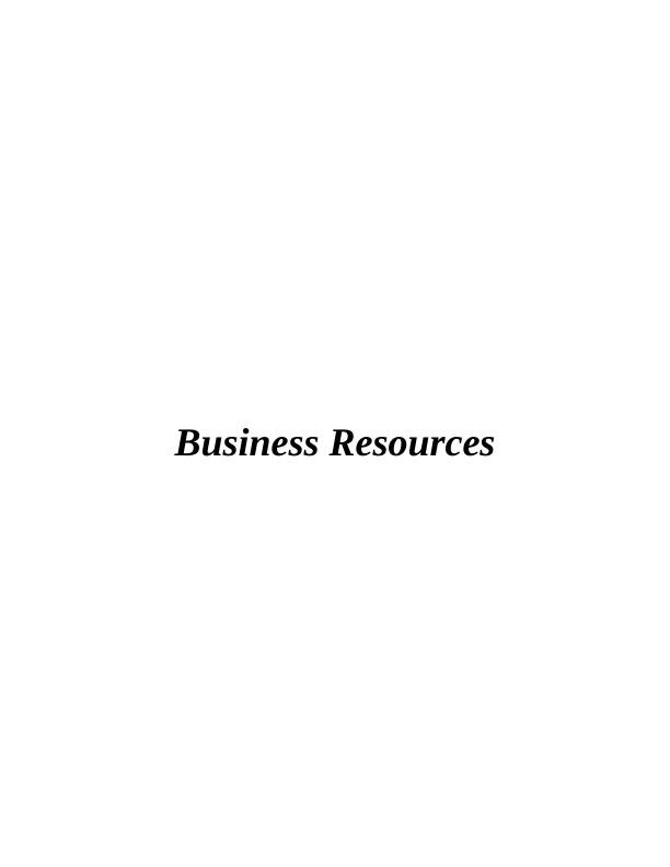Business Resource of ASDA : Report_1