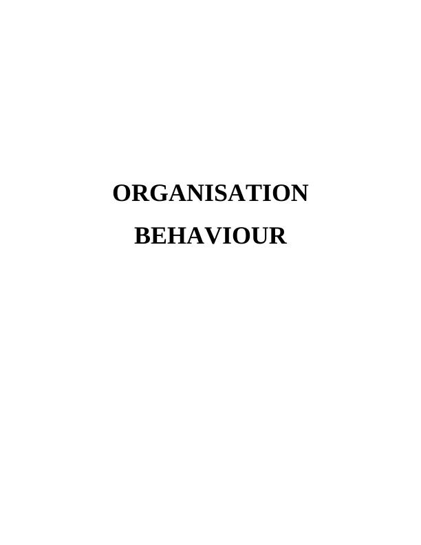 Organisational Behaviour of A David & Co Limited : Assignment_1