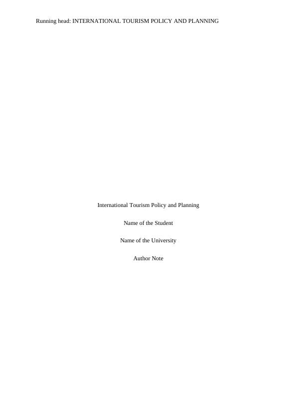 International Tourism Policy and Planning_1