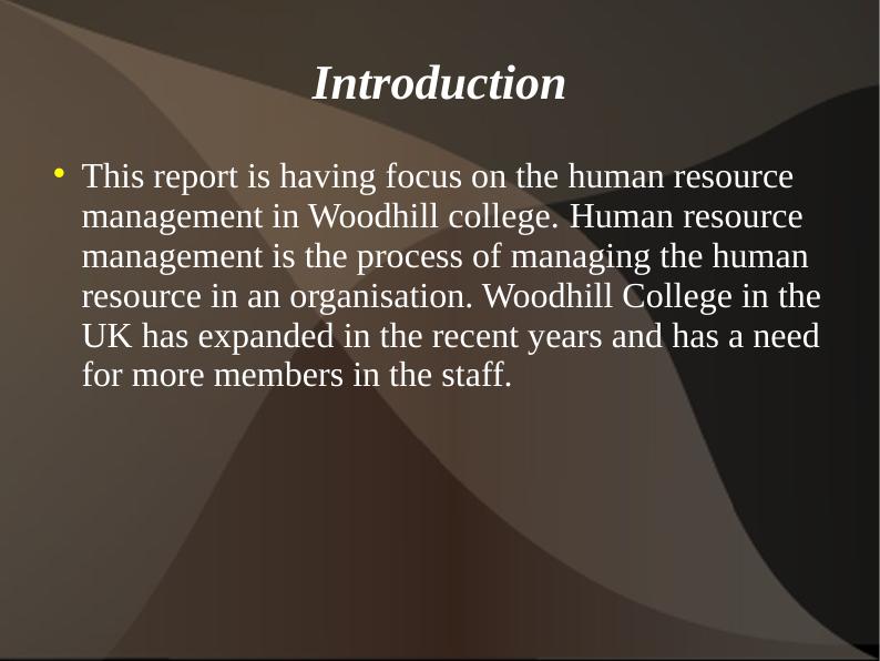 Human Resource Management in Woodhill College_2