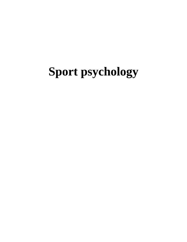 (solved) Sport Psychology Essay_1