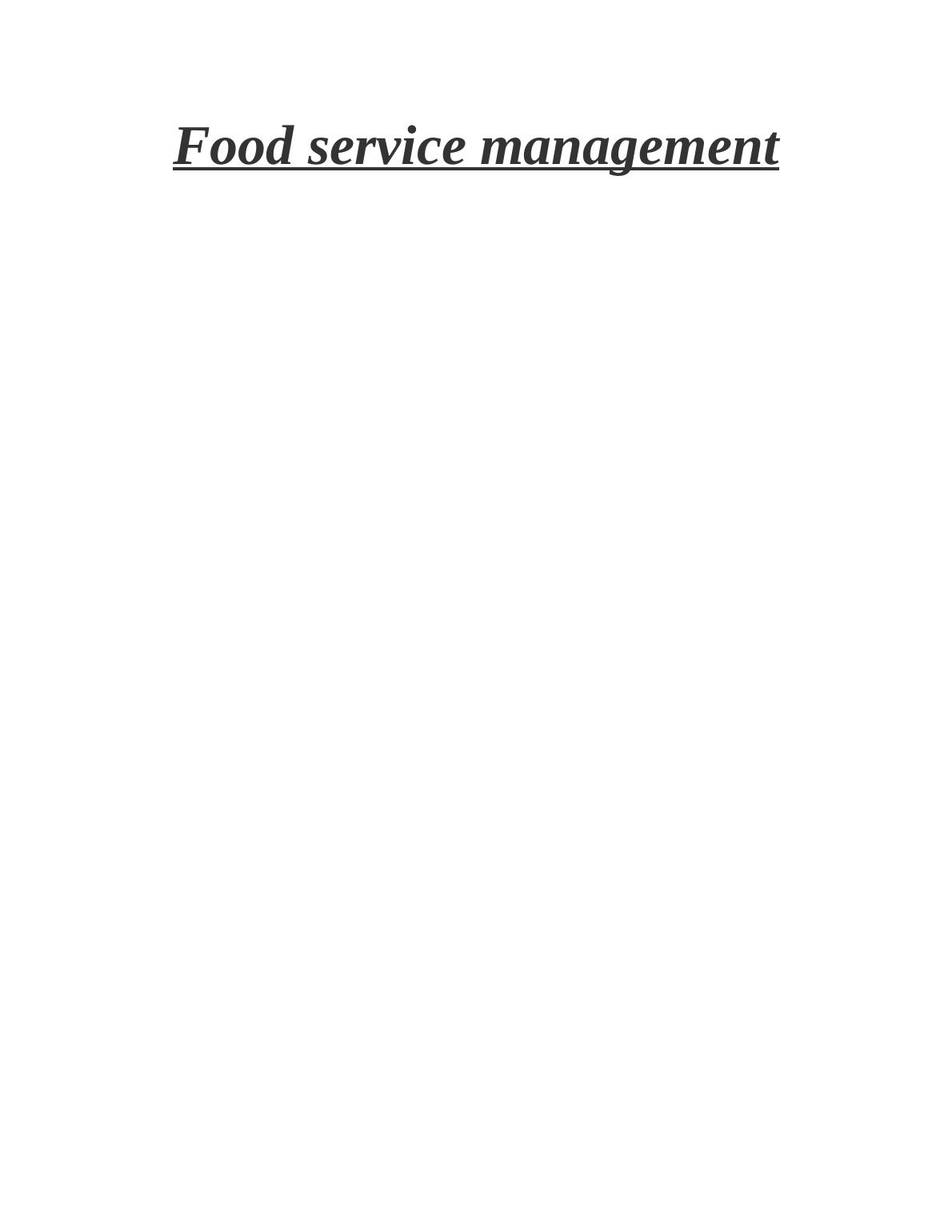 food-service-management