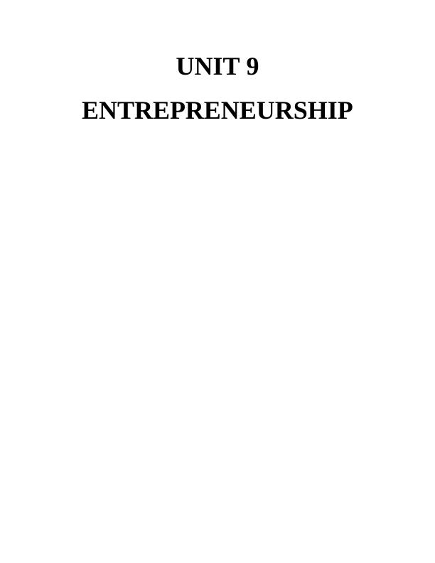 unit 9 entrepreneurship and small business management assignment brief