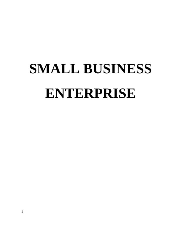 Assignment On Small Medium Sized Enterprises Of UK_1