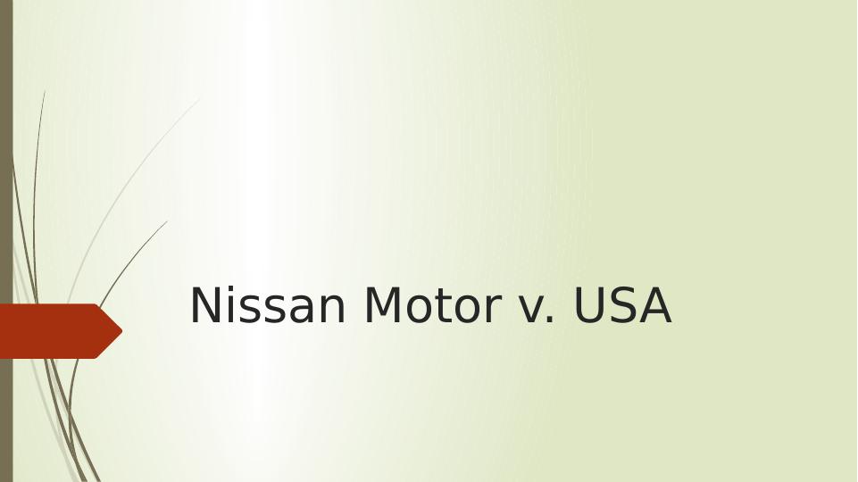 Nissan Motor v. USA._1