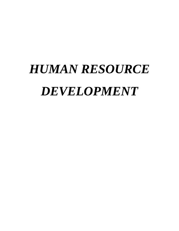 Project Report on Training, Learning and Development Plan - Desklib_1