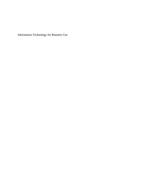 Information Technology for Business Assignment (Solved)_1