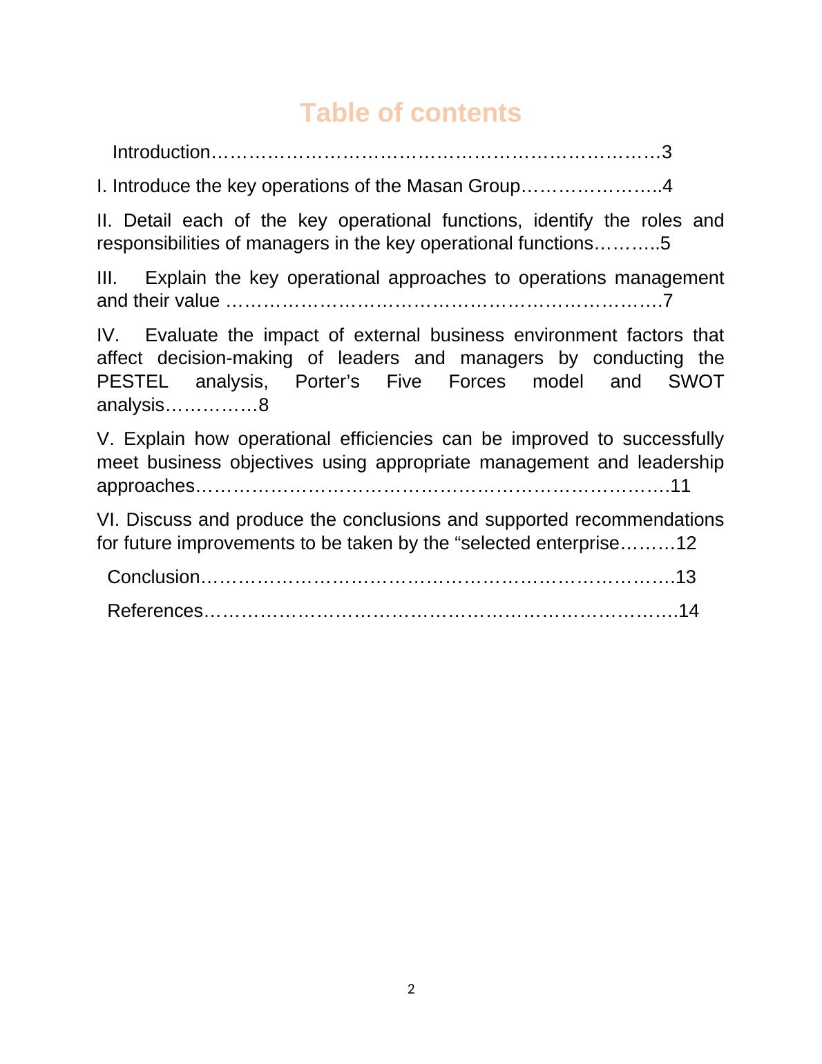 Doc) Operations Management Sample Assignment