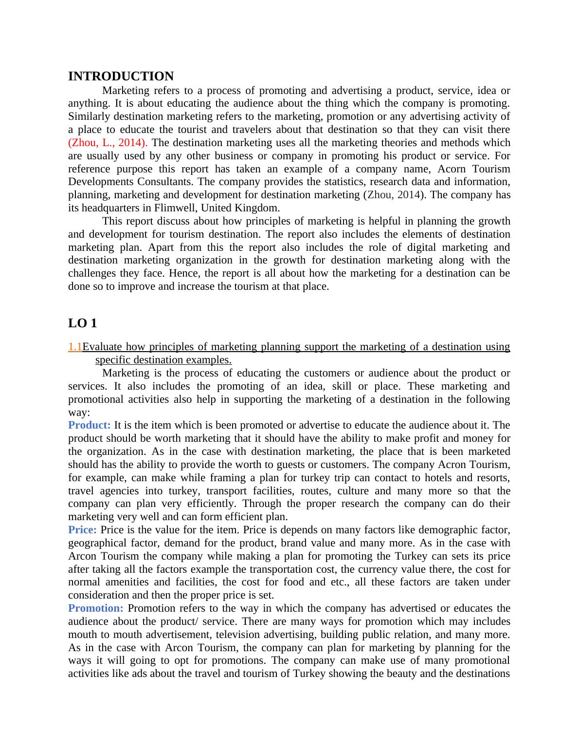 Role and Services of DMO in Destination Marketing