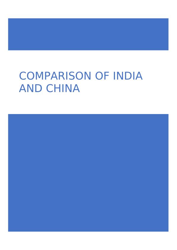 Comparison of India and China_1
