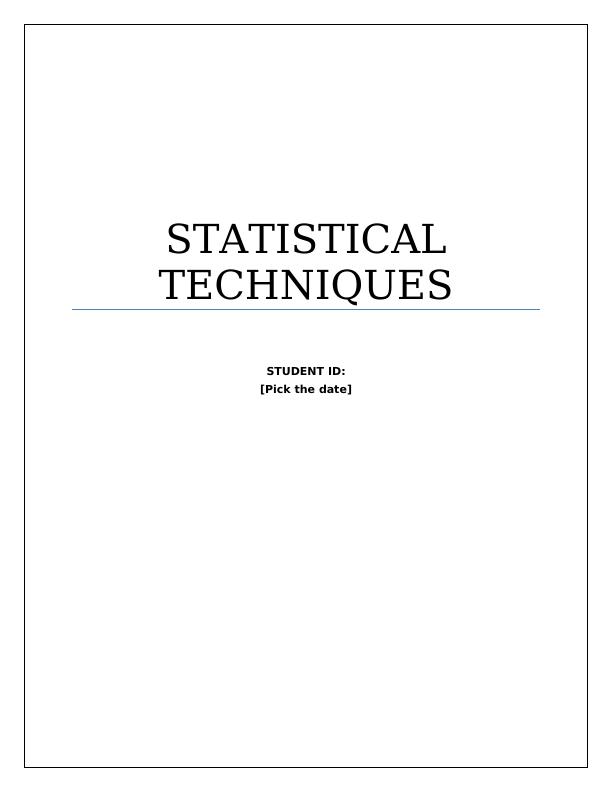 Statistical Techniques for Hypothetical Studies_1