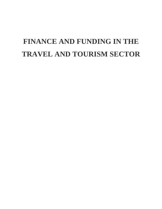 Finance & Funding in the Travel & Tourism Sector_1