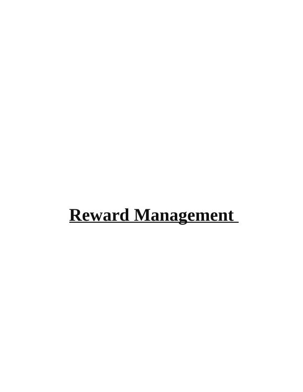 reward management assignment