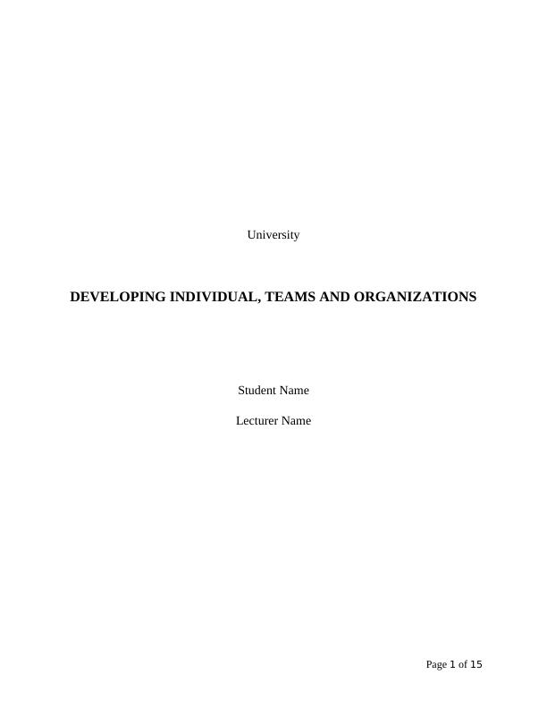 Developing Individual Teams and Organizations_1