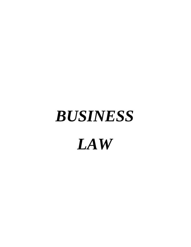 Report on Impacts of Law on Business Organisation_1