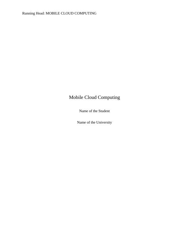 Mobile Cloud Computing | Research_1