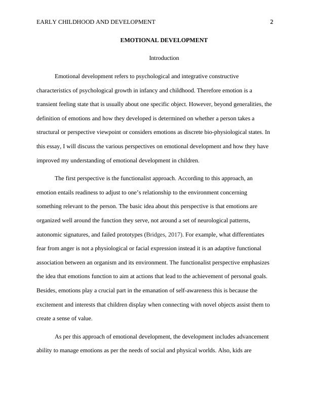 Early Childhood and Development Essay 2022_2