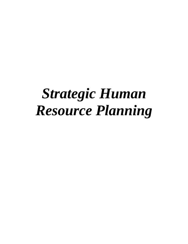 Strategic Human Resource Planning_1