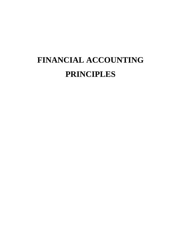 Financial Accounting Principles -  Assignment_1