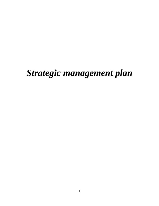 Strategic Management Plan for Desklib_1