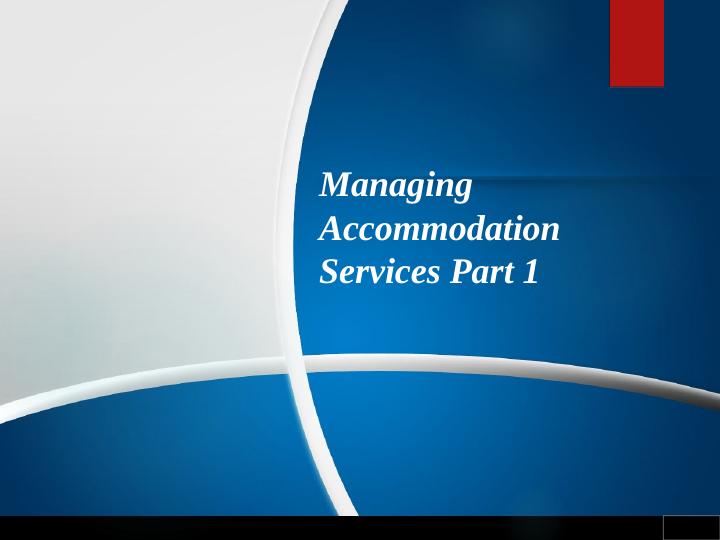 Managing Accommodation Services Part 1_1