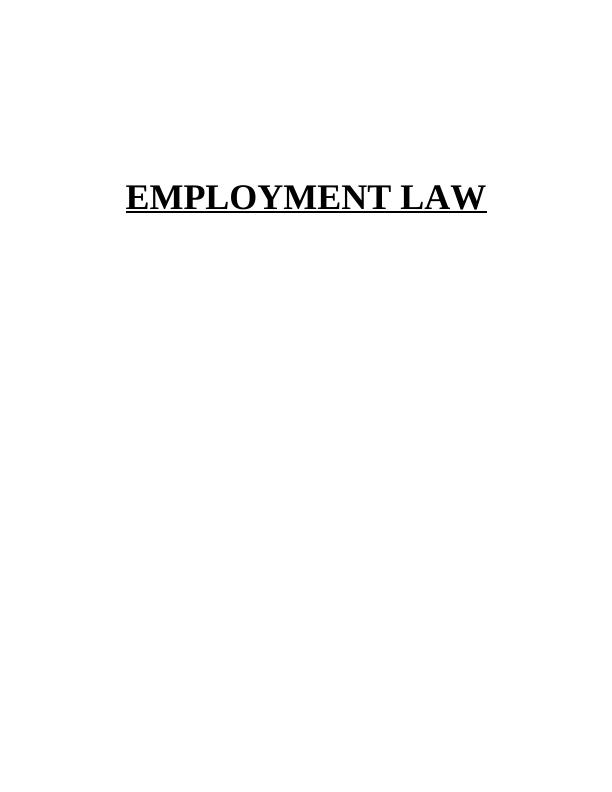 Employment Law: Cases and Consequences_1