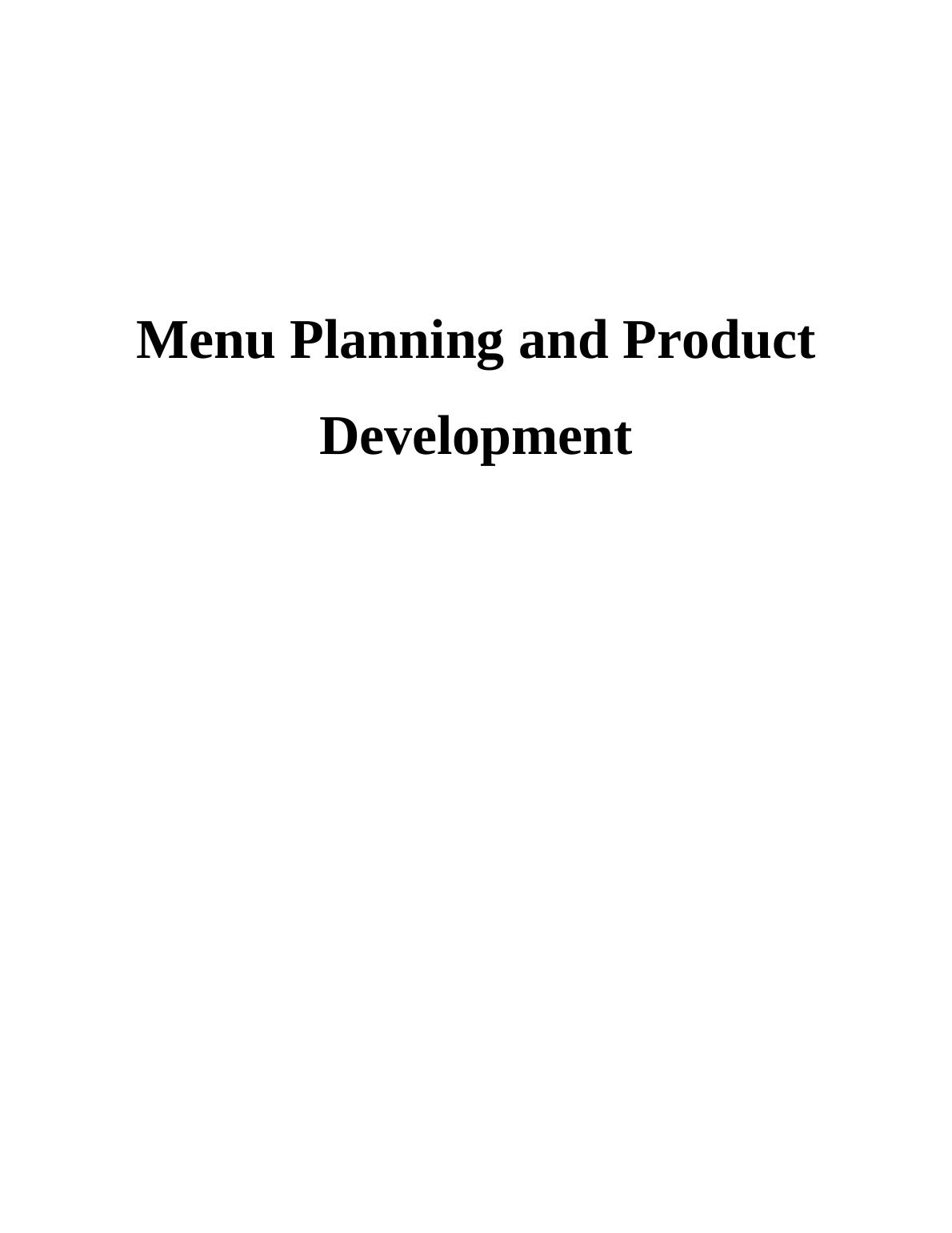 product development assignment pdf