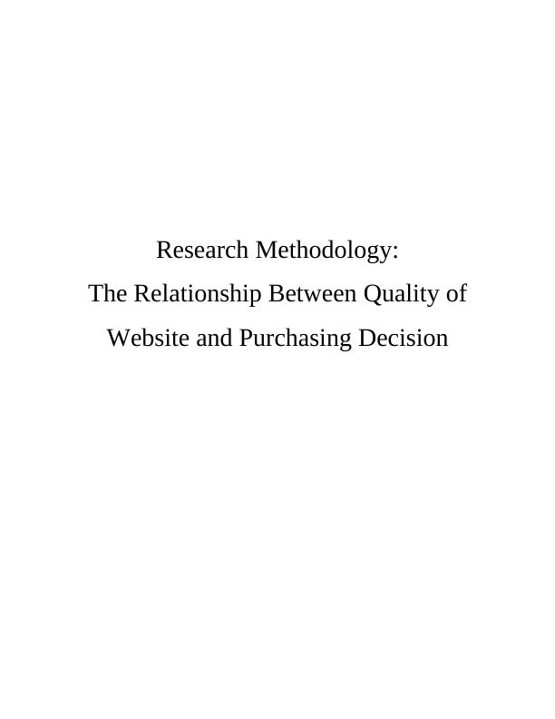 Website Quality and Customer Decision Making | Thesis_1