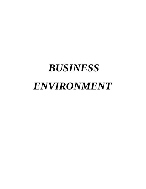 Business Environment [pic] Introduction_1