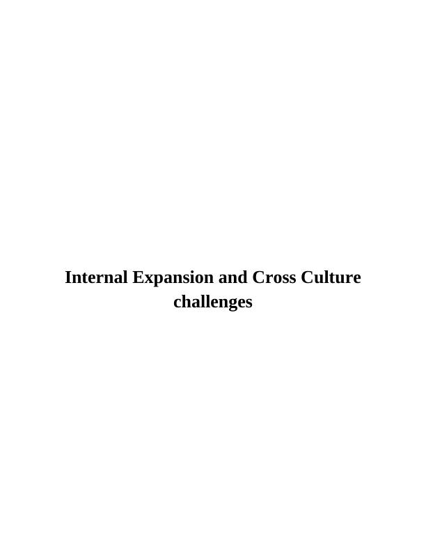 Internal Expansion and Cross Culture Challenges_1