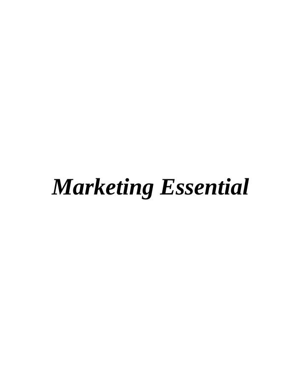 Marketing Essential Assignment (Doc)_1