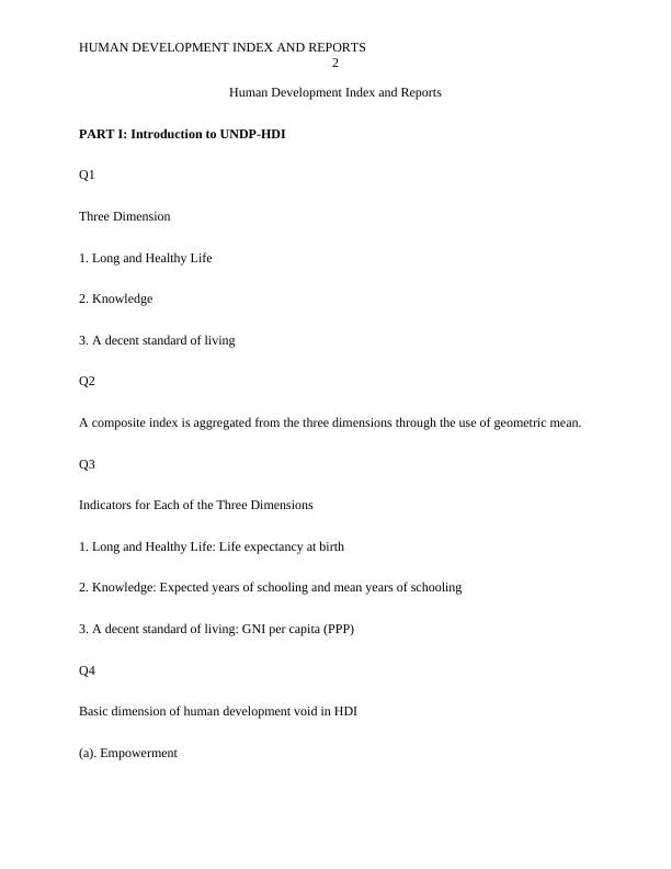 Understanding the Human Development Index (HDI) and its Key Dimensions