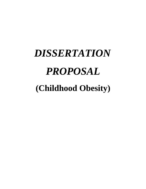Child Health Assignment | Childhood Obesity_1