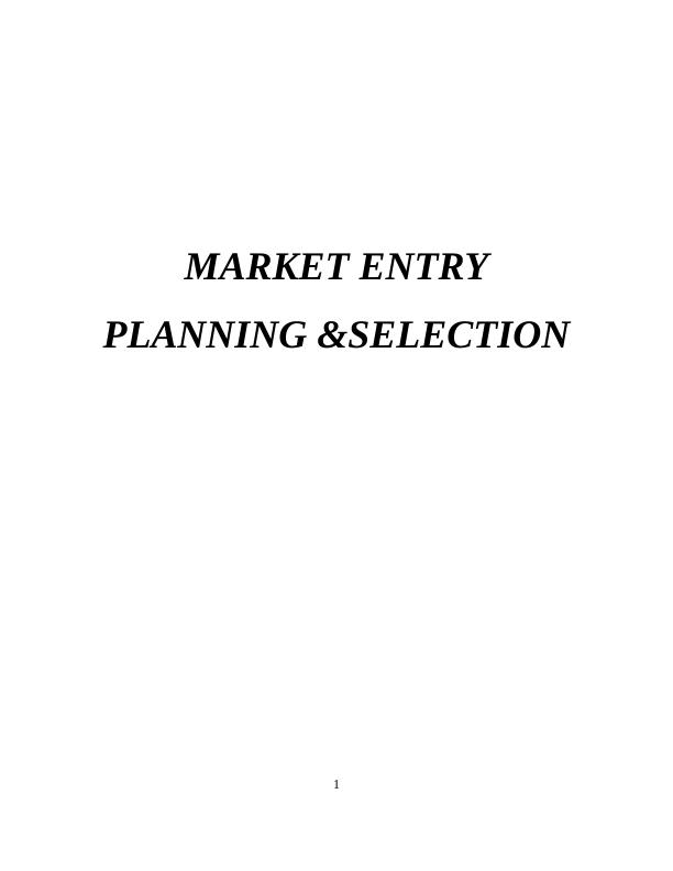 Report on Market Entry Planning - Pepper Smith_1