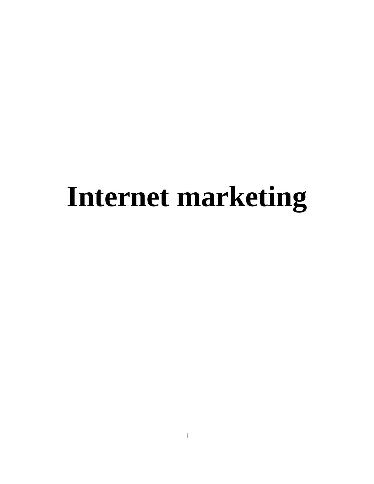 Role of Internet Marketing in Business_1