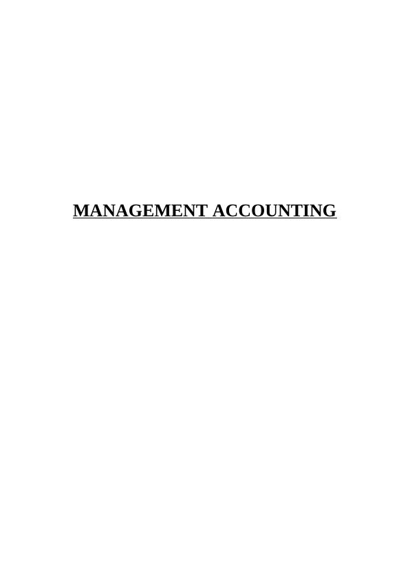 Management Accounting in Flying Airlines Company_1
