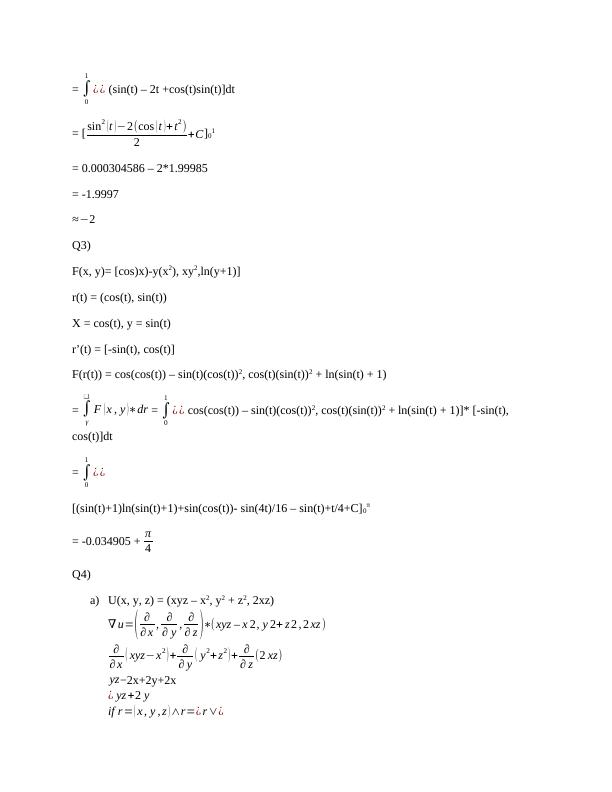 Solved problems on line integrals_2