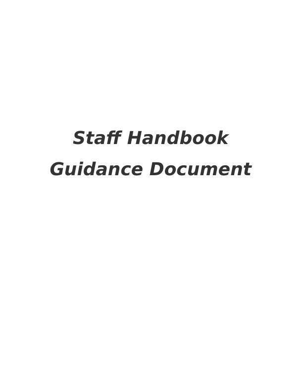 Staff Handbook Guidance Document - Assignment_1