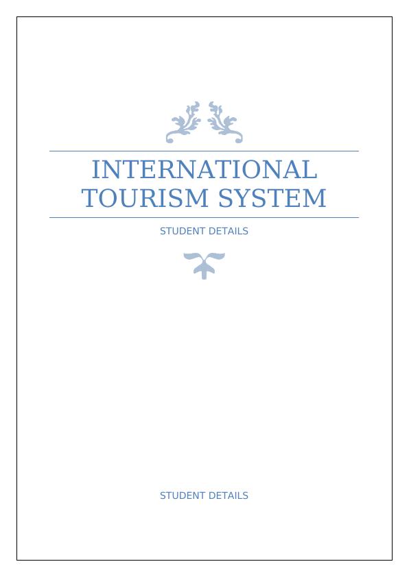 International Tourism System Annotated Bibliography 2022_1