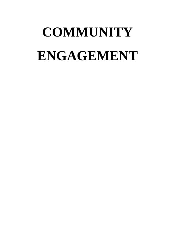 (PDF) Community Engagement - Desklib_1