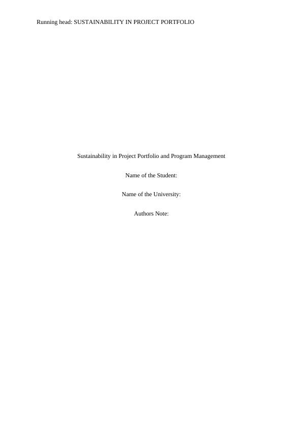 Sustainability  in Project Portfolio  Assessment 2022_1