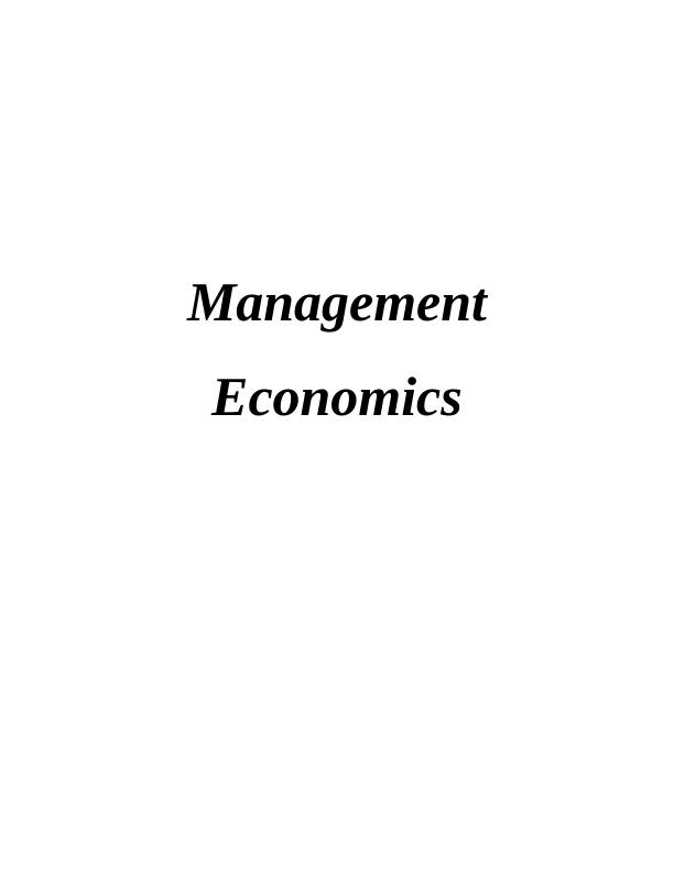 Management Economics: Market Analysis of Apple_1