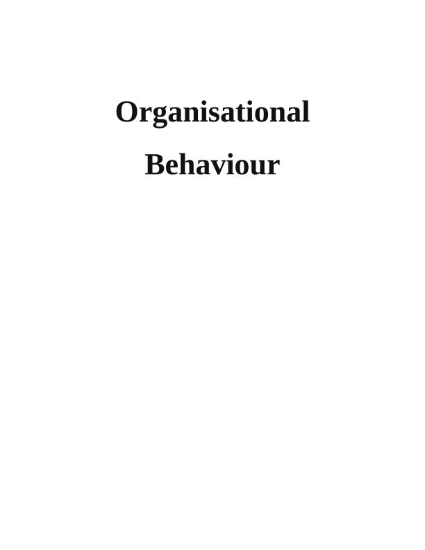 Organisational Behaviour of A David & Co ltd_1