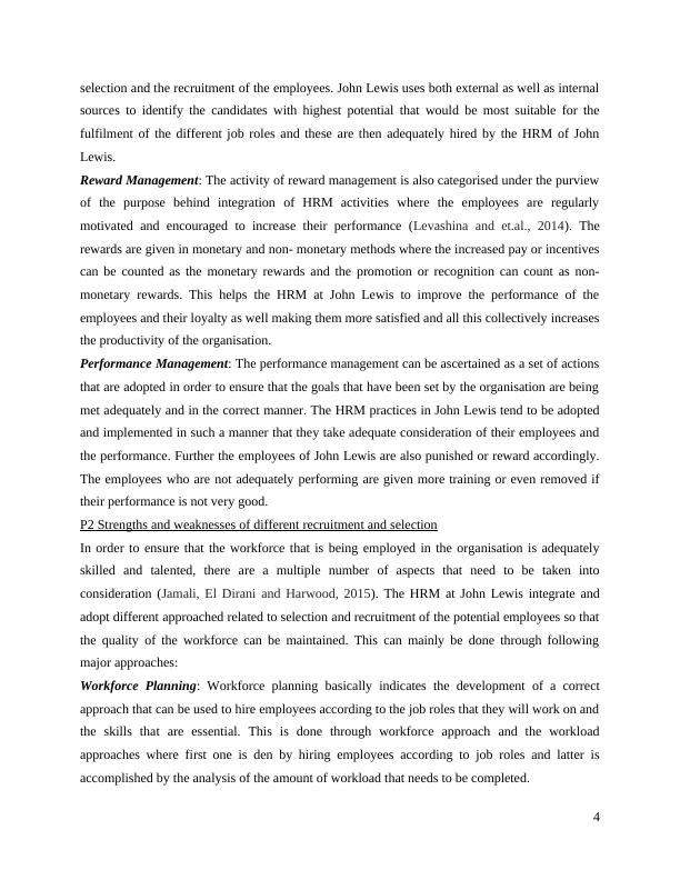 Functions and Benefits of HRM in John Lewis