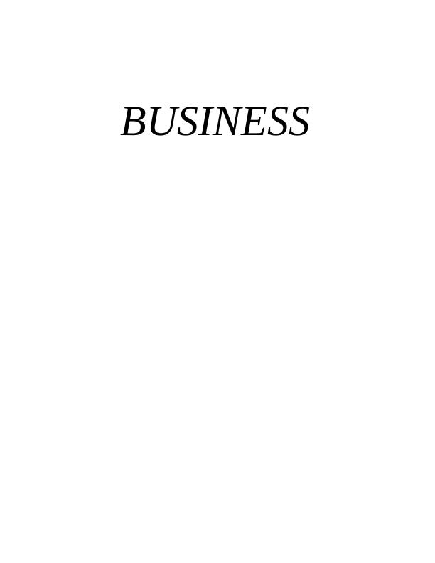 Business Plan Assignment Solved_1