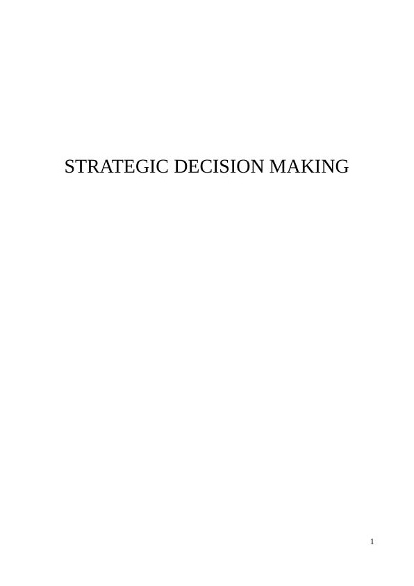 Strategic Decision Making: PDF_1