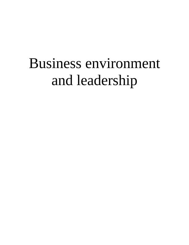 case study business environment